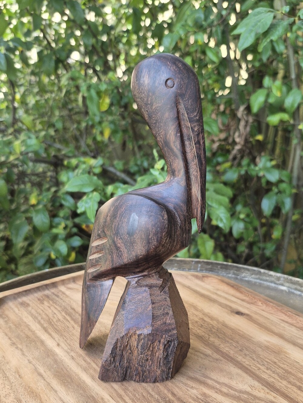 Vintage Hand-Carved Desert Ironwood Pelican Sculpture (8.5")